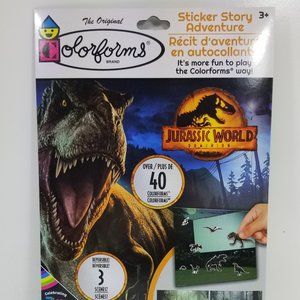 Jurassic world stickers over 40 stickers and one scene